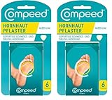 Compeed Hornhautpflaster Medium – Hydrokolloid-Pflaster gegen starke Hornhaut an den Füßen, 12er Pack(Verpackung kann variieren)