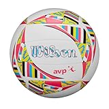 Wilson AVP Movement Volleyball, Weiß/Rosa/Gelb