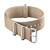 Archer Watch Straps - Klassische NATO-Nylon-Armbänder - Uhrenarmband (Khaki, 18mm)