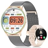 LIGE 2025 Smartwatch Damen mit Telefonfunktion 1.43' AMOLED Voll Touch Screen Smartwatches, Schrittzähler Uhr Damen mit 100+Sportmodi Kalorien Fitness Tracker IP68 iOS Android Sportuhr Rosegold