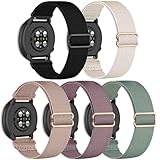 CUNUJIX 5 Stück Elastisch Nylon Armband Ersatz für Polar ignite/ignite 2 / ignite 3 Armband, Dehnbare Loop Gewebe Ersatzband für Polar Unite/Pacer/Pacer Pro