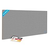 Pegboard Midi 1 St. Werkzeugwand aus Holz (MDF) 99 x 58,5 x 0,4 cm - Lochung Ø5 mm Lochabstand 15 mm - grau lackiert - Made in Germany