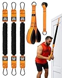 Abahub Trizeps Band Set mit Türanker Verstellbar 75-225lbs Tricep Pull Down Fitnessband für Zuhause, Armtraining & Kraftübungen, Inkl. Griffe & Tragetasche, Ideal für Anfänger & Home