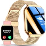 Smartwatch Damen mit Telefonfunktion 1,91' Zoll Touchscreen Fitness Tracker 200+ Sportmodi IP68 Wasserdicht Fitnessuhr mit Herzfrequenz SpO2 Schlafmonitor Schrittzähler Smart Watch für iOS Android