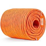 VEVOR Doppelt geflochtenes Polyesterseil, 1,27 cm x 67,7 m, 48 Stränge, 3600 kg Bruchfestigkeit, Outdoor-Kletterseil, Baumpflegeseil für Felswanderungen, Camping, Schaukeln, Abseilen, Rettung