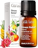Gya Labs Ätherische Öle zum Stressabbau für Diffuser – 100 % reine ätherische Öle in therapeutischer Qualität für die Aromatherapie zur Entspannung, Beruhigung und bei Kopfschmerzen (10 ml)