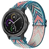 SITAFU Armband für Garmin Vivoactive 3/3 Music,20MM Nylon Elastisches Verstellbares Sportarmband Geflochten Ersatzarmband für Garmin Forerunner 245/245 Music/Forerunner 645/645 Music/Vivomove HR/3