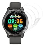 FOXZKISS für Garmin Venu 2s schutzglas, für Panzarglas Garmin Venu 2s, 4 Stück Schutzfolie, Soft TPU, HD Glas Displayschutzfolie Intelligente Uhr