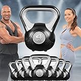 Miweba Sports Kettlebell KB200 | 4.0-12.0 Kg Gewichte - Kugelhantel - Kugelgewicht - Schwunghantel - Kettlebells - Hanteln - Hantel für Indoor & Outdoor - Krafttraining - Bodenschonend (4.0 kg)