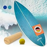 DH FitLife Surfin Balance Board aus Echtholz | Indoor Surfboard mit Rocker Shape | Wackelbrett für Kinder und Erwachsene | Spaß & Training Zuhause