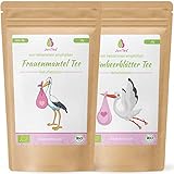 JoviTea® Zyklus 1 + 2 Spar-Set Bio Himbeerblättertee + Bio Frauenmanteltee (2 x 80g)