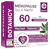 Botanicy MENOPAUSE TAG & NACHT - Gegen Wechseljahre Symptome - Komplexe für Morgen & Abend, mit Salbei & Baldrian - Pflanzenextrakte & Vitamine - Natürlich, Hormonfrei, Vegan - 60 Menopause Kapseln