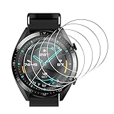 Hianjoo 5 Stück Schutzfolie Kompatibel mit Huawei Watch GT 2 46mm, 9H Härte, Anti-Kratzen, Anti-Öl Glasschutzfolie Kompatibel für Huawei Watch GT 2 46mm
