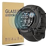 Diruite 4-Stück Displayschutz für Garmin Instinct 2X Solar Schutzfolie,HD Glas Anti-Kratzen Displayschutzfolie für Garmin Instinct 2X Solar Screen Protector[Anti-Öl,9H-Härte]