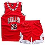 MEEHYRE Basketball Kinder Trikot 2 Stücke,Jungen Basketball Trikot Kinder, Basketball Trainings Jersey and Pants, Basketball Kinder Kleidung Jungs,Basketball Jersey, Basketball Weste Kinder