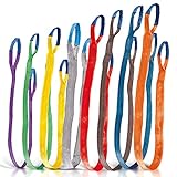Safetytex Hebeband - Hochwertiger Hebegurt aus Polyester - Tragkraft wählbar - DIN EN 1492-1 - Schmale Rundschlinge - Flexibel und Sicher (1000 kg / 1 Tonne / 3 Meter)