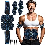 EGEYI ABS Trainer Muskelstimulator, USB wiederaufladbarer EMS-Muskelstimulator mit 8 Modi und 19 Intensitätsstufen, ABS Stimulator Muskeltoner Tragbarer Bauchstraffer