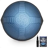 BOSU Nexgen Balance-Trainer, Halbball-Trainingsgerät, 65 cm Durchmesser, 136.1 kg Kapazität – berstfestes Stabilitäts-Trainingsgerät mit rutschfester Basis, inklusive Handpumpe, handelsübliche