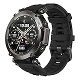 Amazfit T-Rex Ultra 47mm Outdoor Smartwatch, Dual-Band GPS, Routen-Import & 6 Navigation, Freitauch-Unterstützung & 10 ATM Wasserdichtigkeit, -30℃ Ultra-Tieftemperatur-Betrieb in Militärqualität