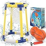 AOLUXLM Pool Basketballkorb. Pool Spielzeug Kinder Erwachsene, Wasserspiel Set Basketball Hoop Floating Kinderspielzeug für Pool im Sommer