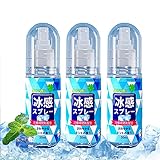 Mint Cool Spray, Kühlspray Für Heißes Wetter, Kältespray Eisspray, Kühlspray Für Gesicht Und Körper Natürlicher Minzspray Kühlendes Gesichtsspray Eis Spray (50 ml (1er Pack), 3pcs)