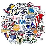 Basketball-Team Aufkleber für Laptop(32 PCS),Geschenk für Kinder Teens Erwachsene Jungen,Wasserdichte NBA Aufkleber für Wasserflaschen,Vinyl Stickers für Scrapbook,Skateboard,Auto