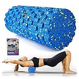 Faszienrolle mit 3D-Texturmassage, Foam Roller(33cm x 14cm) zur Muskelverspannungen lindern, mittlere Härte Selbstmassage Fazienrolle für rücken wirbelsäule Rücken Beine